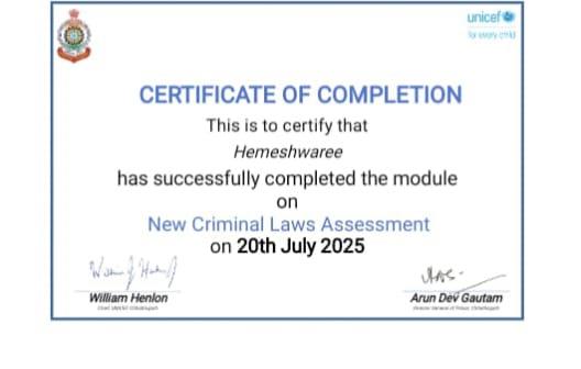 Certificates & Awards