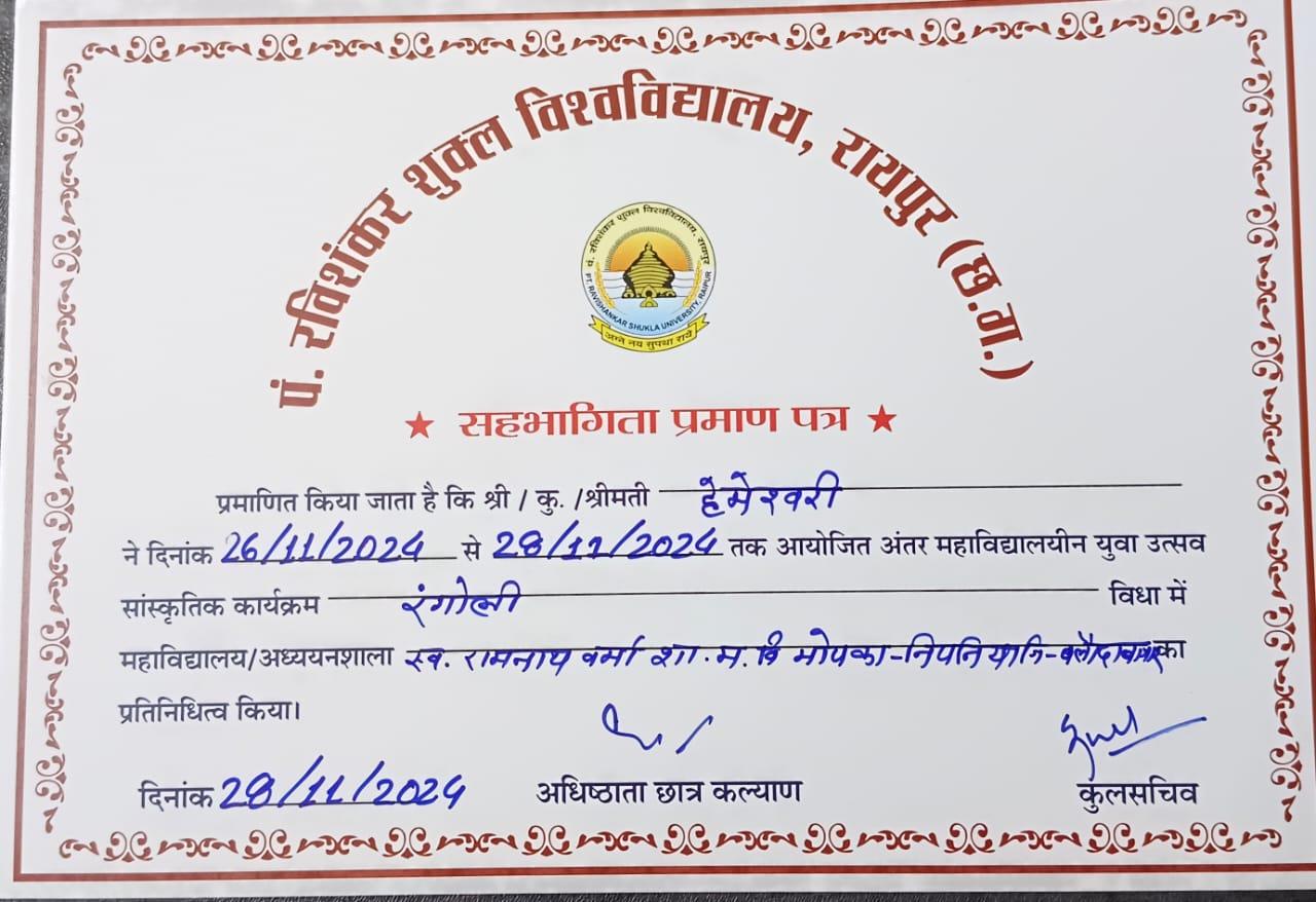 Certificates & Awards